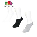 フルーツオブザルーム FRUIT OF THE LOOM FRUIT OF THE LOOM/フルーツオブザルーム 無地アンクル丈スニーカーソックス3足セット ...