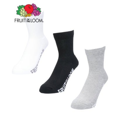フルーツオブザルーム FRUIT OF THE LOOM Q 無地底パイル ソックス 靴下 (マルチ)