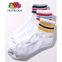 フルーツオブザルーム FRUIT OF THE LOOM FRUIT OF THE LOOM AC 3ライン クォーター丈ソックス 3足セット プレゼント ギフ...