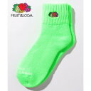 フルーツオブザルーム FRUIT OF THE LOOM FRUIT OF THE LOOM/フルーツオブザルーム 裏起毛ネオン クォーター丈ソックス プレゼン...