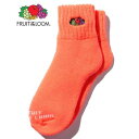フルーツオブザルーム FRUIT OF THE LOOM FRUIT OF THE LOOM/フルーツオブザルーム 裏起毛ネオン クォーター丈ソックス プレゼン...