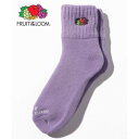 フルーツオブザルーム FRUIT OF THE LOOM FRUIT OF THE LOOM/フルーツオブザルーム 裏起毛ネオン クォーター丈ソックス プレゼント ギフト (パープル)(4)