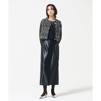 グレースコンチネンタル GRACE CONTINENTAL コーティングラップスカート （ブラック）