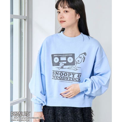PEANUTS（ピーナッツ）コラボピグメント裏毛クルーネックスウェット