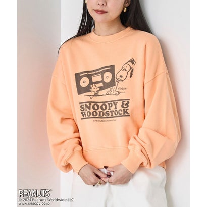 PEANUTS（ピーナッツ）コラボピグメント裏毛クルーネックスウェット