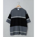 ジャガードメッシュ切替えTシャツ