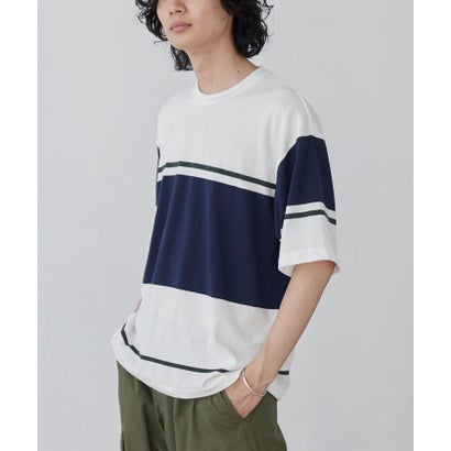 ジャガードメッシュ切替えTシャツ