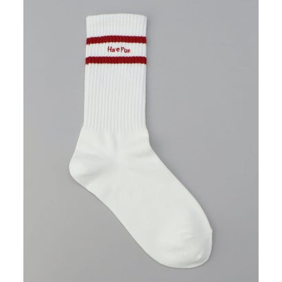 ライン&ロゴ刺繍リブソックス