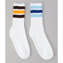 【お得な2足セット】Railroad sock ラインクルーソックス