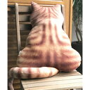 アイモハ aimoha 猫背中柄クッション抱き枕 韓国ファッション (オレンジ)