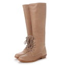 キスコ KISCO 【牛革】ハーフレースアップロングブーツ8516 (オーク)