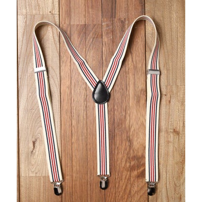 エーアールエムジー ar/mg ストライプサスペンダー （ホワイト系）