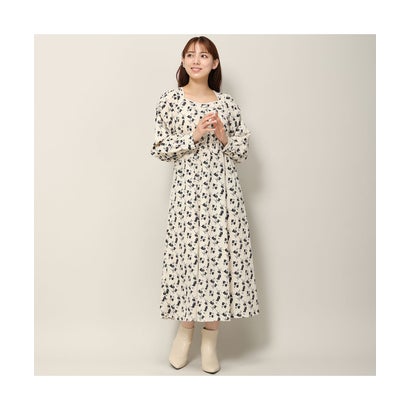 ミッシュマッシュ MISCH MASCH 単色フラワーワンピース/MM337428 (IVORY) ミッシュマッシュ MISCH MASCH 単色フラワーワンピース/MM337428 (IVORY)