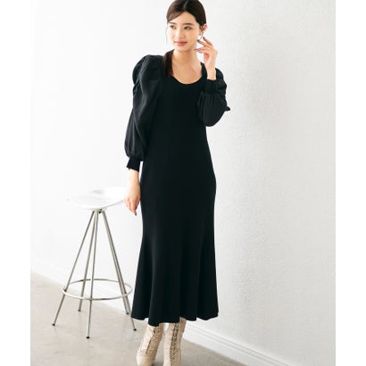 ミッシュマッシュ MISCH MASCH シアースリーブマーメイドワンピース/MM337402 (BLACK) ミッシュマッシュ MISCH MASCH シアースリーブマーメイドワンピース/MM337402 (BLACK)