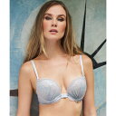 アンブラ ANNEBRA Light Velvet モールドカッププランジブラジャー(BーG) (ブルー)