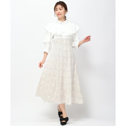 ミッシュマッシュ MISCH MASCH 【2024春夏新作】フリルブラウスドッキングワンピース/MM417417 (WHITE)