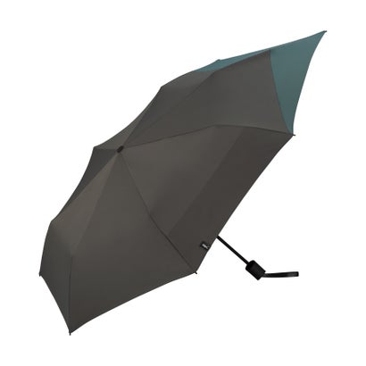 【Wpc.公式】雨傘 UNISEX バックプロテクトフォールディングアンブレラ 大きめ 鞄濡れない 継続はっ水 晴雨兼用 メンズ レディース 折りたたみ傘 (グレー×ブルー)