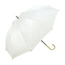 【Wpc.公式】日傘 遮光ドットフラワーポイント 55cm 完全遮光 UVカット100% 遮熱 晴雨兼用 大きめ レディース 長傘 (オフ)