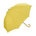 【Wpc.公式】雨傘 ベーシックバンブーアンブレラ 58cm 晴雨兼用 レディース 長傘 (イエロー)