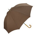 【Wpc.公式】雨傘 ベーシックバンブーアンブレラ 58cm 晴雨兼用 レディース 長傘 (ブラウン)