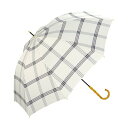 【Wpc.公式】雨傘 ベーシックバンブーアンブレラ 58cm 晴雨兼用 レディース 長傘 (チェック)
