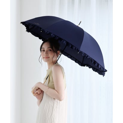 【Wpc.公式】雨傘 フェミニンフリル 58cm 晴雨兼用 レディース 傘 長傘 (ネイビー) 【Wpc.公式】雨傘 フェミニンフリル 58cm 晴雨兼用 レディース 傘 長傘 (ネイビー)
