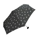 【Wpc.公式】 雨傘 キャッツ ミニ 50cm 晴雨兼用 猫 猫柄 レディース 折りたたみ 折り畳み 折りたたみ傘 (チャコール)(4)