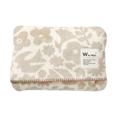 【Wpc.公式】クッションブランケット4way 膝掛け ポンチョ 腰巻き クッション 洗濯可能 (花と鳥オフ)