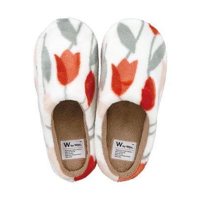 【Wpc.公式】もこもこルームシューズ (ブルーミングチューリップレッド)