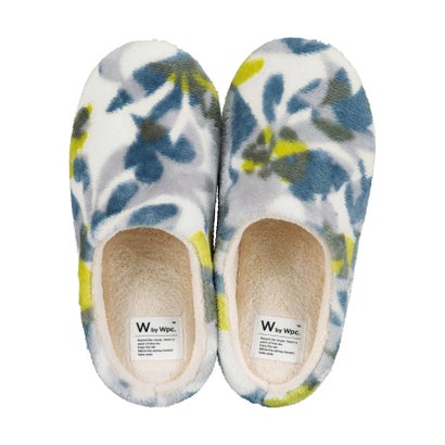 【Wpc.公式】もこもこルームシューズ (ボタニカルガーデングレー)