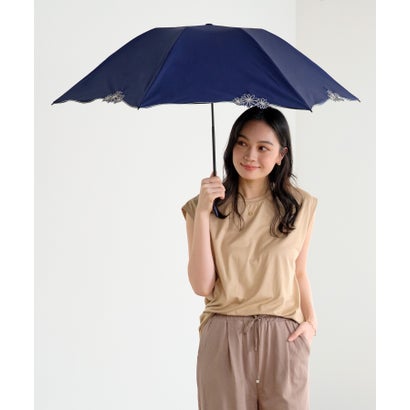 【Wpc.公式】日傘 遮光ドームリムフラワー ミニ 55cm 完全遮光 UVカット100% 遮熱 晴雨兼用 大きめ 晴雨兼用日傘 折りたたみ傘 (ネイビー) 【Wpc.公式】日傘 遮光ドームリムフラワー ミニ 55cm 完全遮光 UVカット100% 遮熱 晴雨兼用 大きめ 晴雨兼用日傘 折りたたみ傘 (ネイビー)