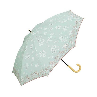 【Wpc.公式】日傘 T/Cフラワープリントスカラップ 50cm UVカット 晴雨兼用 レディース 長傘 (ミント) 【Wpc.公式】日傘 T/Cフラワープリントスカラップ 50cm UVカット 晴雨兼用 レディース 長傘 (ミント)