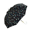 【Wpc.公式】雨傘 ストロベリーガーデン 親骨58cm ジャンプ傘 晴雨兼用 傘 レディース 長傘 おしゃれ 可愛い 女性 通勤 通学 (ブラック)