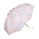 【Wpc.公式】雨傘 タイニーフラワー 58cm 晴雨兼用 傘 レディース 長傘 (ピンク)