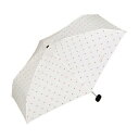 【Wpc.公式】雨傘 クロスライン&ハート ミニ 50cm 晴雨兼用 傘 レディース 折りたたみ傘 (オフ)