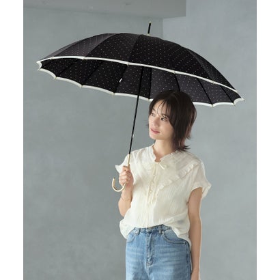 【Wpc.公式】雨傘 16本骨ピンドット 親骨55cm 大きい 晴雨兼用 傘 レディース 長傘 おしゃれ 可愛い 女性 通勤 通学 (ブラック) 【Wpc.公式】雨傘 16本骨ピンドット 親骨55cm 大きい 晴雨兼用 傘 レディース 長傘 おしゃれ 可愛い 女性 通勤 通学 (ブラック)