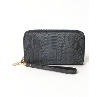 ジーノマリーナリュクス gino marina luxe パイソンラウンド長財布 （ネイビー）
