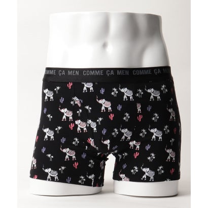 コムサメン COMME CA MEN コムサメン インド象柄ボクサーパンツ【返品不可商品】 （ブラック）