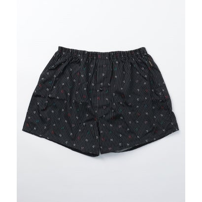 コムサメン COMME CA MEN コムサメン ハト&ストライプ柄 トランクス【返品不可商品】 (ブラック)