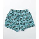 コムサメン COMME CA MEN コムサメン 高嶋ちぢみ楊柳リーフ&豹柄 トランクス(MーL)【返品不可商品】 (グリーンブルー)