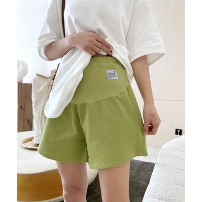 アイモハ aimoha 5分丈マタニティハーフパンツ 韓国ファッション (カーキ)