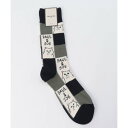 ポールアンドジョー PAUL&JOE PAUL & JOE ブロック柄 クルー丈ソックス (コン)