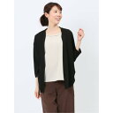 エムエフエディトリアル m.f.editorial 7分袖 ラメニットカーディガン 半袖 レディース シャツ カットソー トップス ブラウス カジュアル インナー ビジネス ギフト プレゼント (黒)