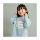 ブランシェス branshes 【WEB限定/DRC/お肌に嬉しい綿100%】アソートロゴ長袖Tシャツ (ライトグリーン)