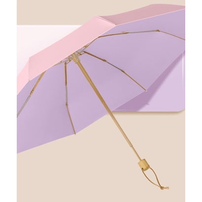 アイモハ aimoha 【晴雨兼用】UVカット ミニ 木製持ち手 マカロンカラー折り畳み傘 （ピンク）