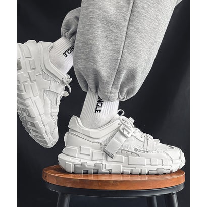 アイモハ aimoha カジュアルストリートスニーカー厚底シューズ(4カラー) （ベージュ）