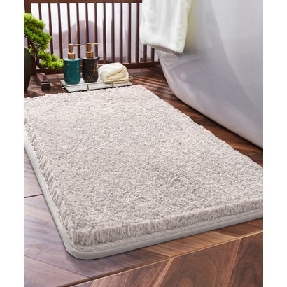 アイモハ aimoha 無地のシンプル超ロングパイル吸水バスマット/玄関マット （グレー）