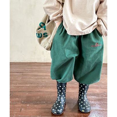 アイモハ aimoha 【aimohaーKIDSー】韓国子供服 ワンポイント刺繍入りバルーンパンツ （グリーン）