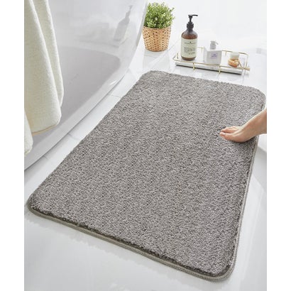 アイモハ aimoha 無地のシンプル超ロングパイル吸水バスマット/玄関マット （シャンパン）