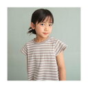 ブランシェス branshes 【WEB限定/DRC/やわらか天竺】Aライン半袖Tシャツ (92:ボーダー-ブラウン)